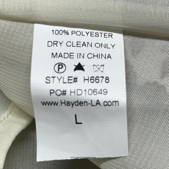 NWT Hayden Los Angeles Mini Dress Large Retro Floral Print Tie Neck - Picture 8 of 8